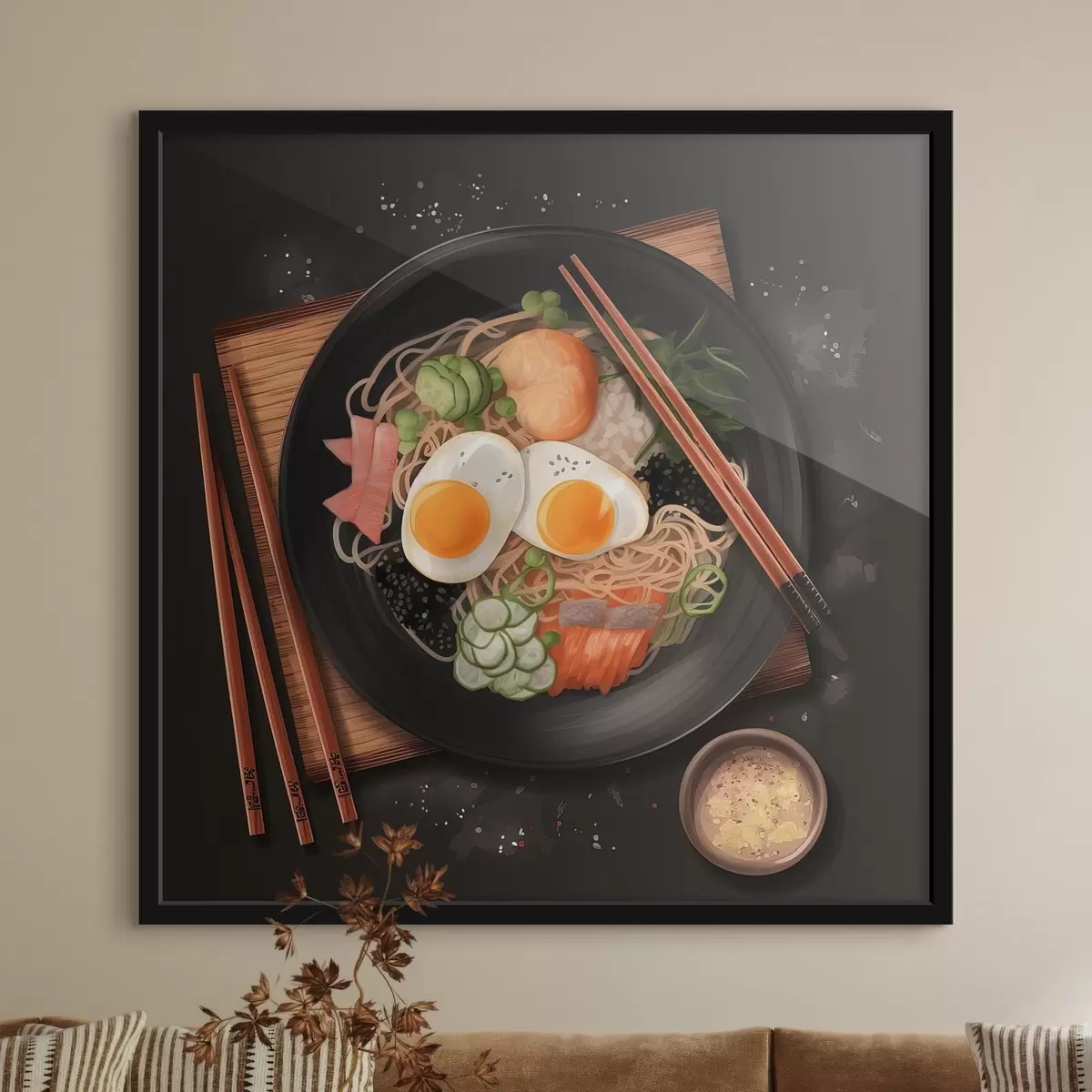 Poster In cucina con l'immagine del ramen f32129