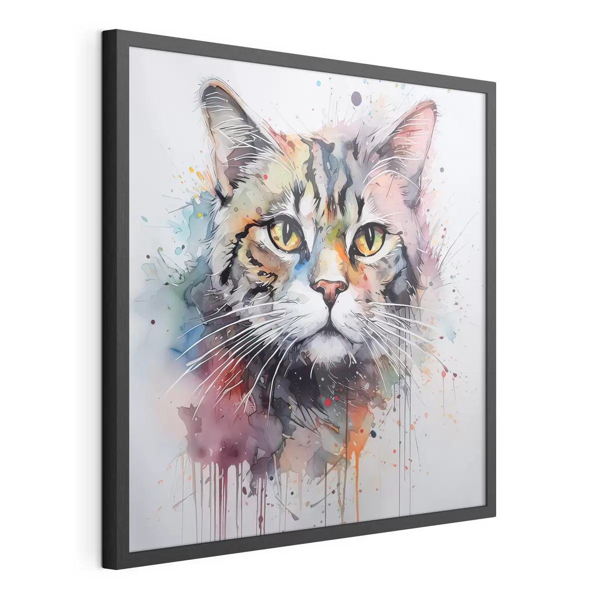 Poster Gatto in stile acquerello f32316