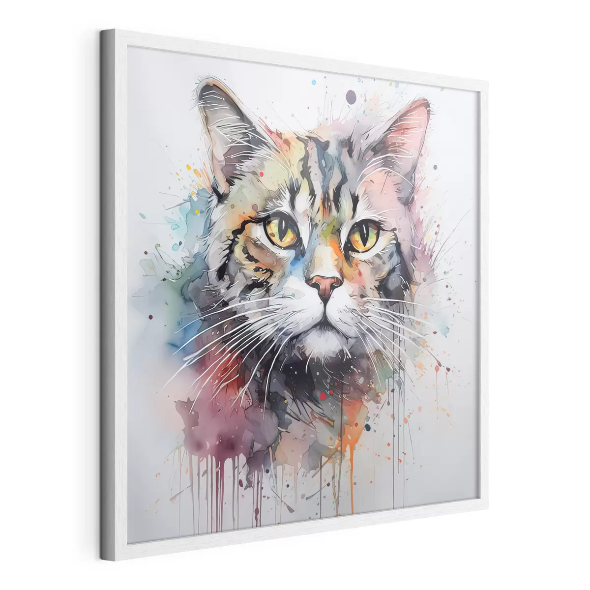 Poster Gatto in stile acquerello f32316