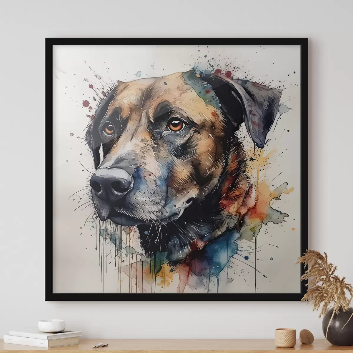 Poster Un cane in stile acquerello f32320