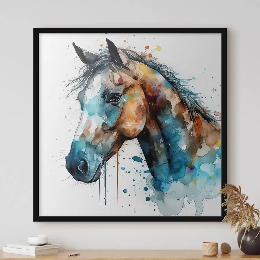 carta da parati Un cavallo in stile acquerello nr. f32323