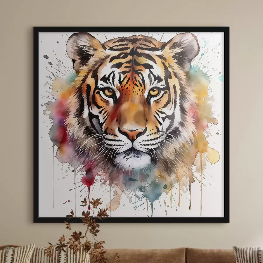 carta da parati Tigre in stile acquerello nr. f32335