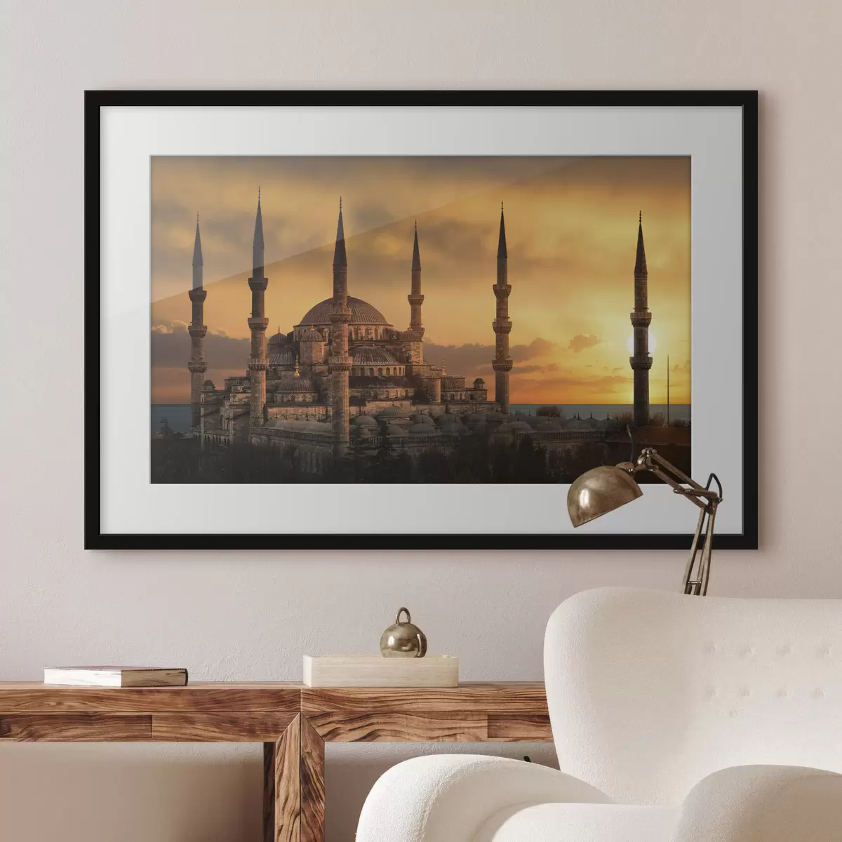 Poster Moschea Blu al tramonto, Istanbul f33029