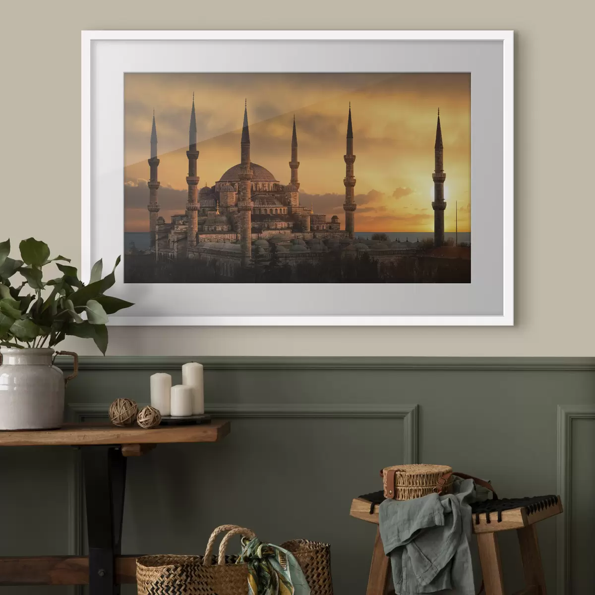 Poster Moschea Blu al tramonto, Istanbul f33029