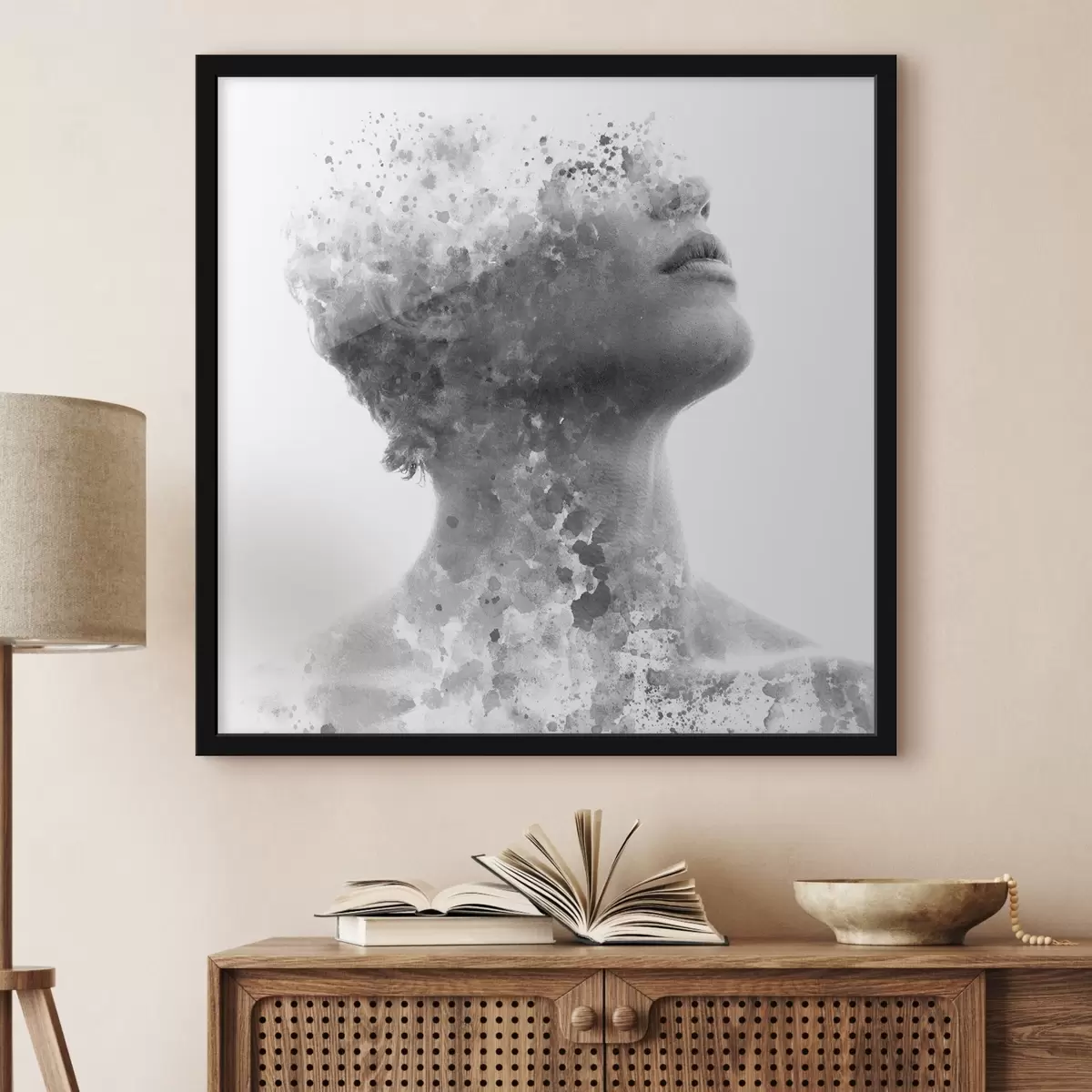 Poster Capelli, acqua e testa f33625