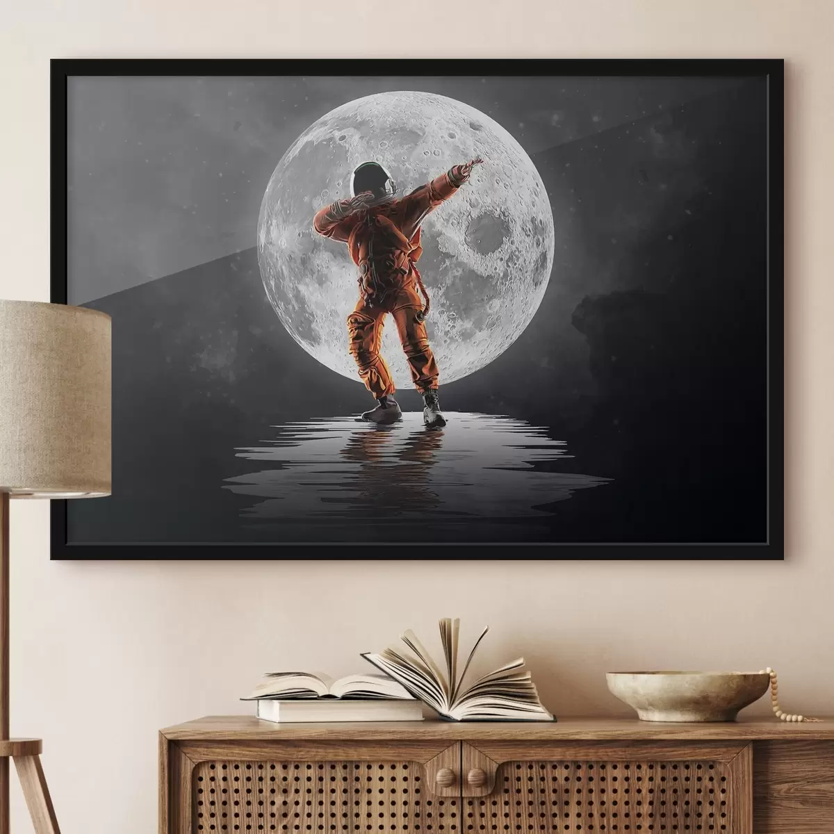 Poster astronauta sulla luna f33905