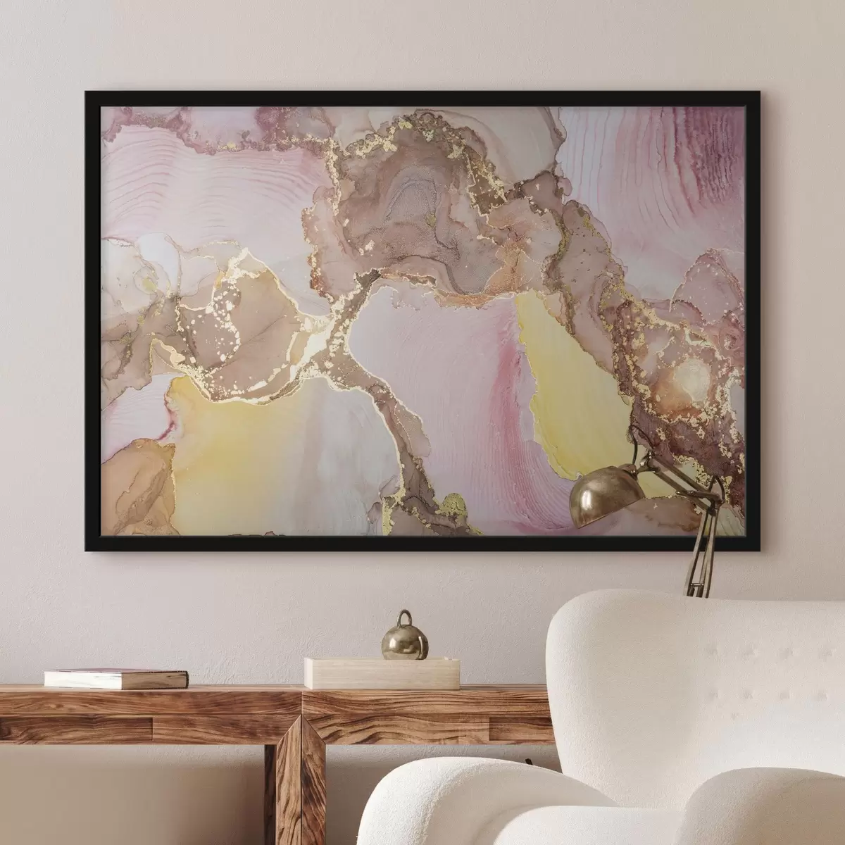 Poster astrazione con bagliore dorato f34036