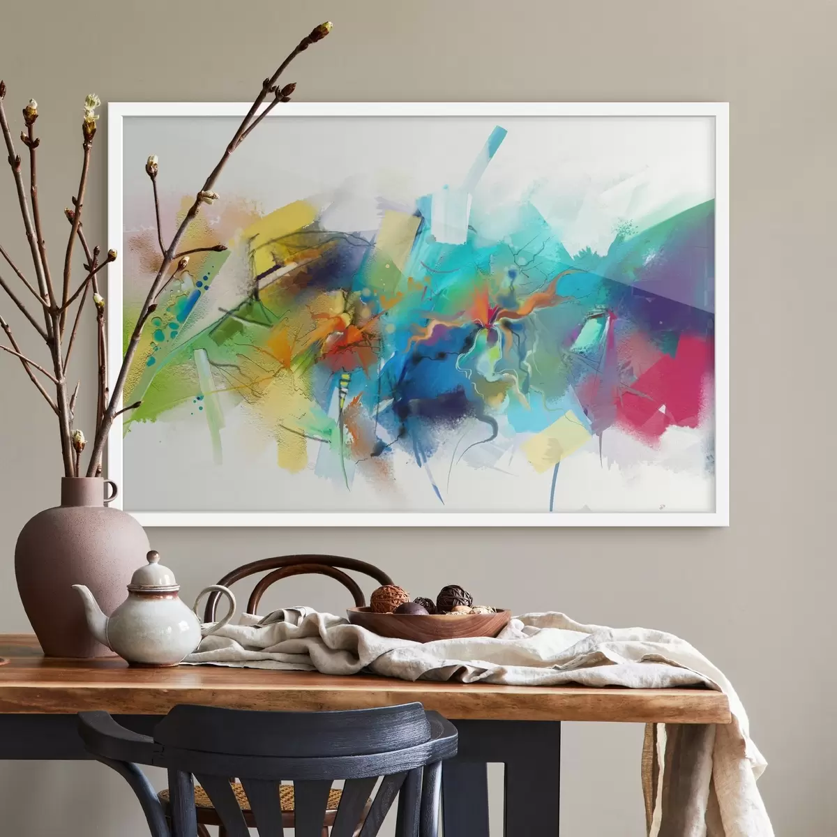 Poster colori vivaci mescolati su tela f34193