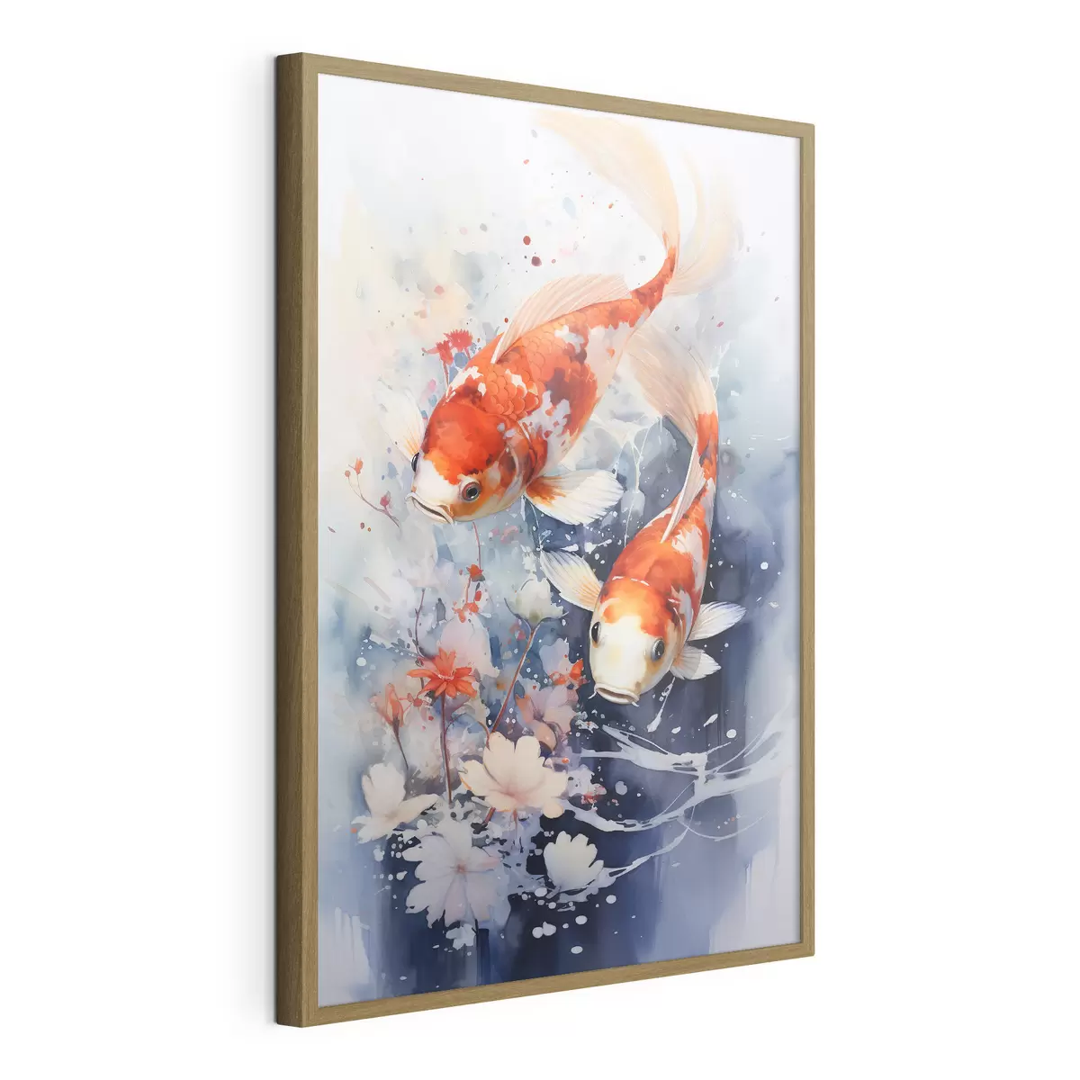 Poster Koi e fiori f34245