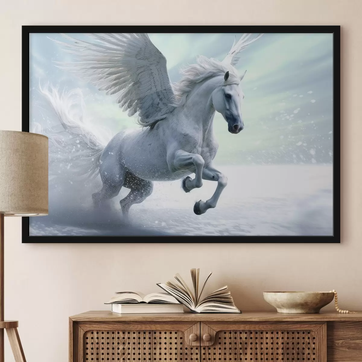 Poster cavallo con le ali f34413