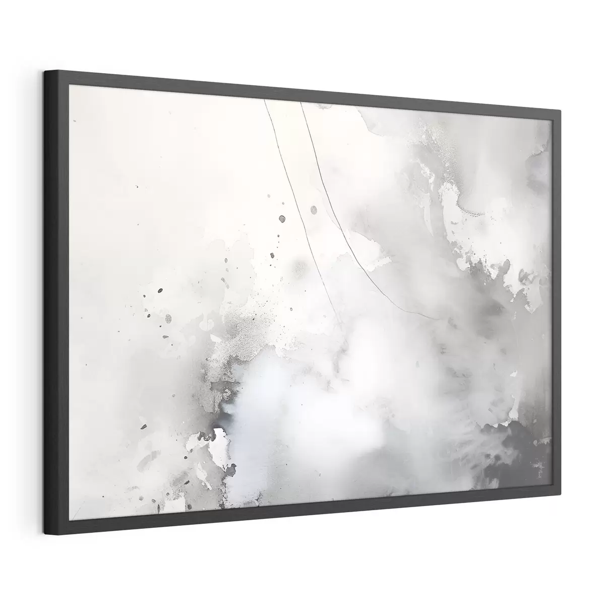 Poster Astrazione grigia con pennellate di colore f35310