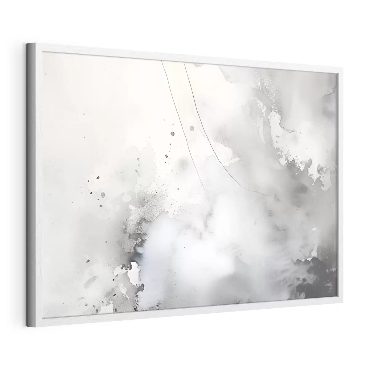 Poster Astrazione grigia con pennellate di colore f35310
