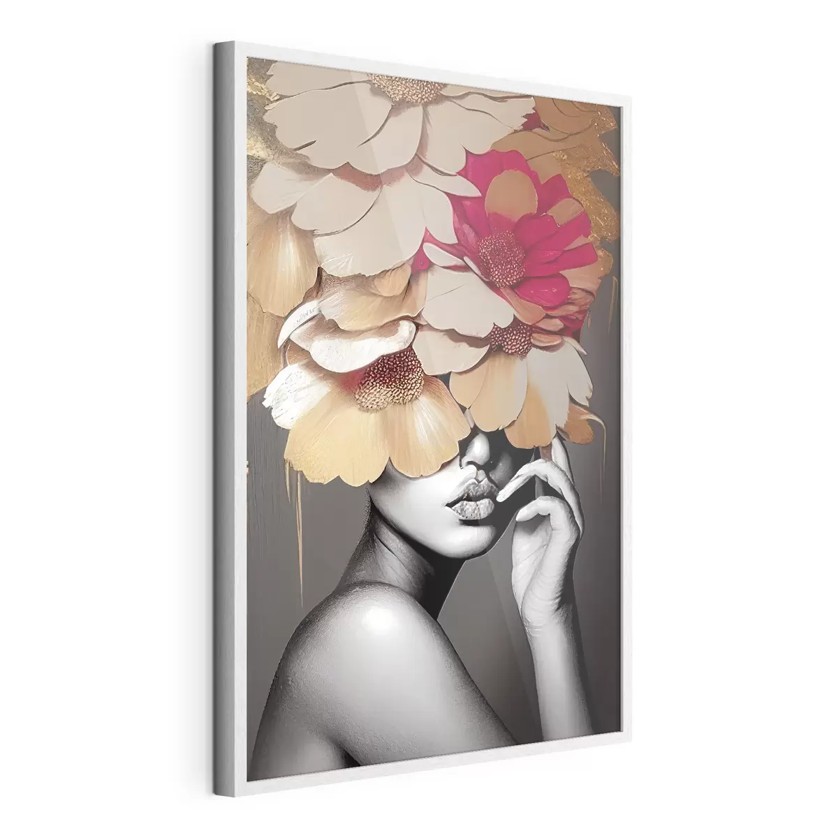 Poster Donna con fiori in testa f35442