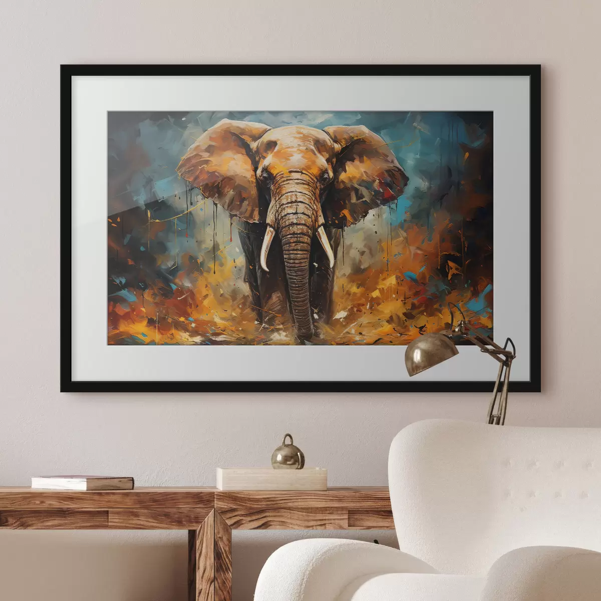 Poster Disegno astratto, elefante f35505