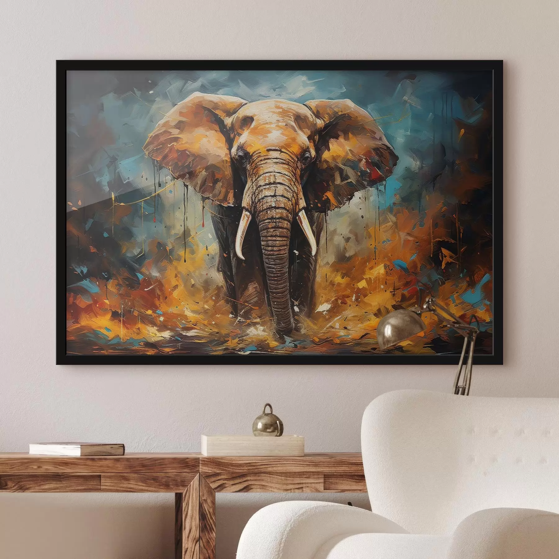 carta da parati Disegno astratto, elefante nr. f35505