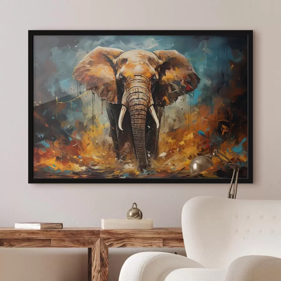 carta da parati Disegno astratto, elefante nr. f35505