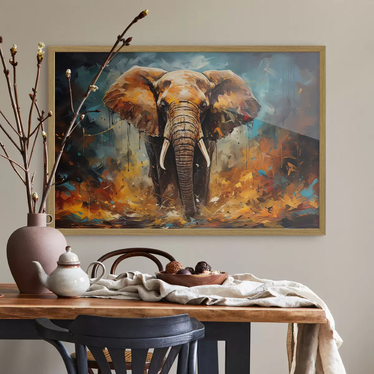 Poster Disegno astratto, elefante f35505