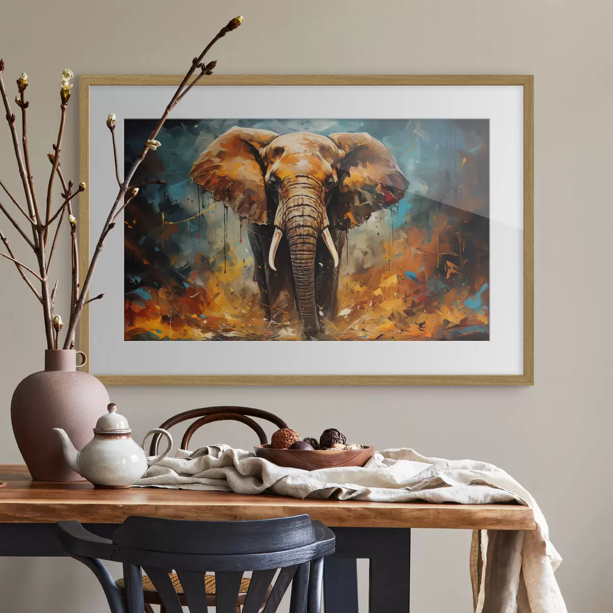 Poster Disegno astratto, elefante f35505