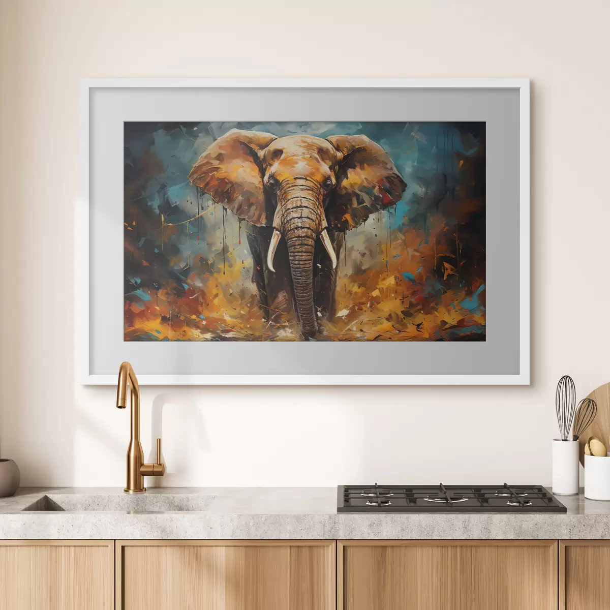Poster Disegno astratto, elefante f35505