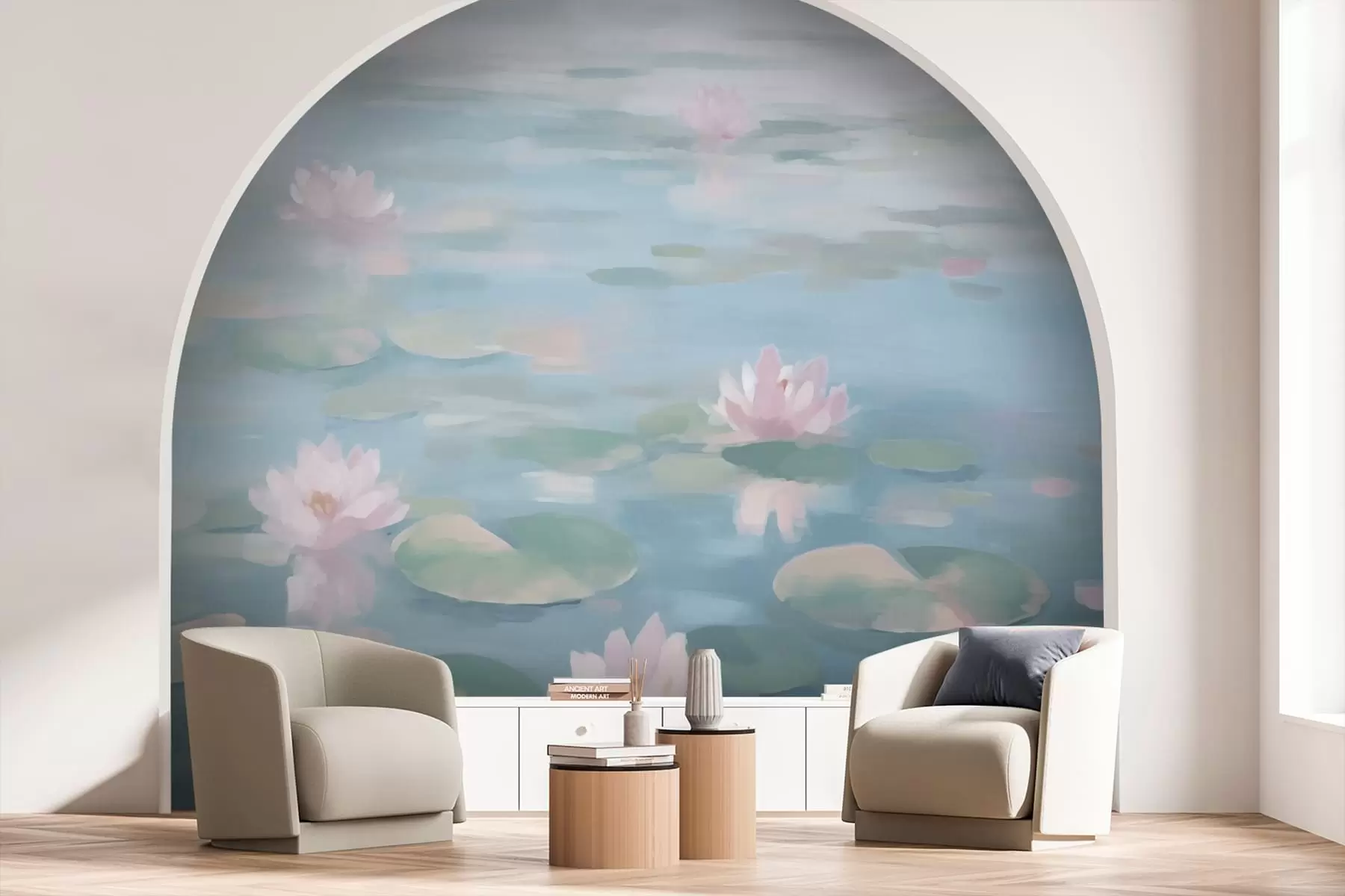 Carta da parati Floreale Fiori di ninfea n. w08548