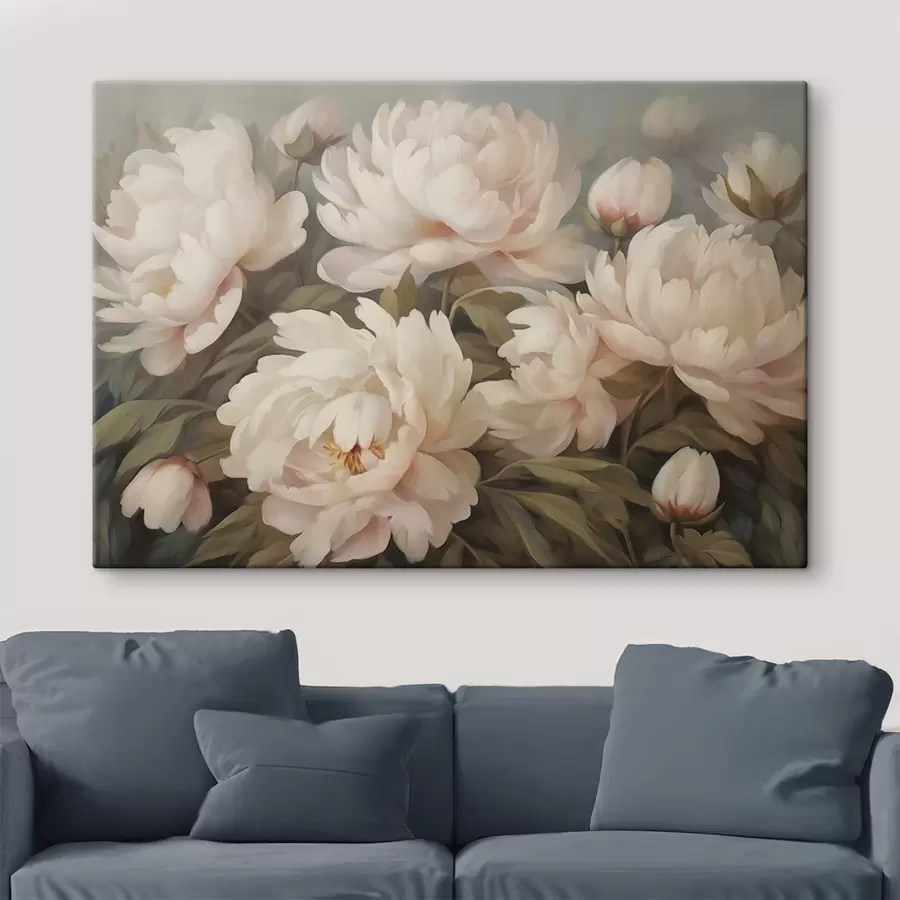 carta da parati Fiori e foglie su sfondo sfocato nr. s41763