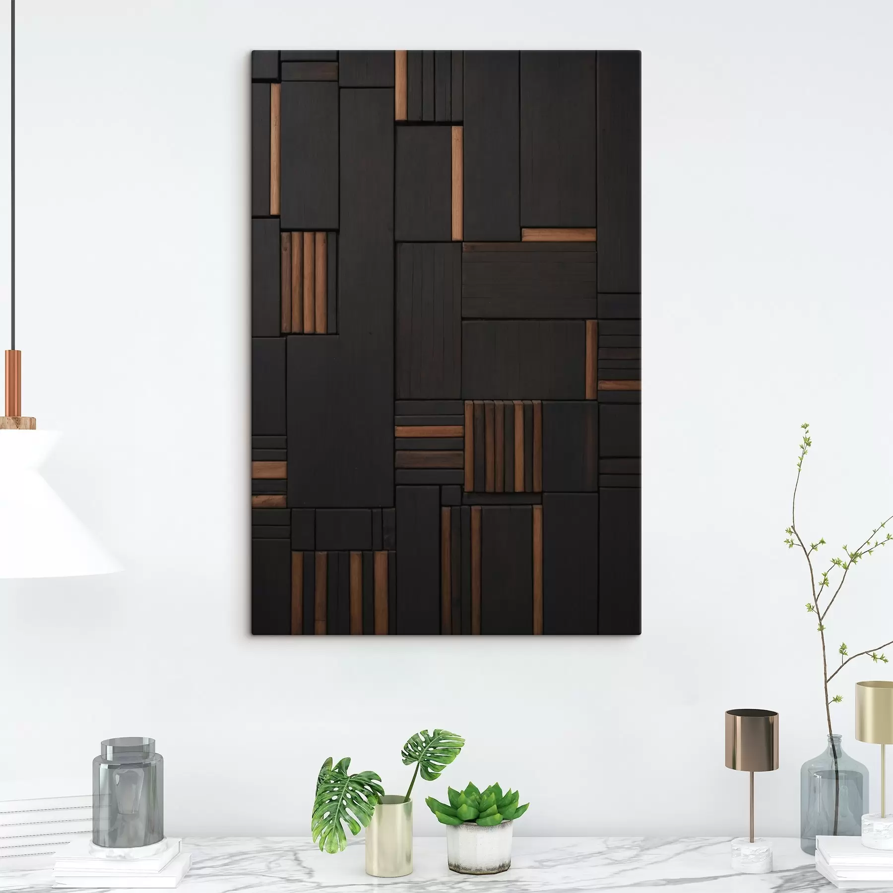 carta da parati Parete con immagine di piastrelle in legno nr. s41782