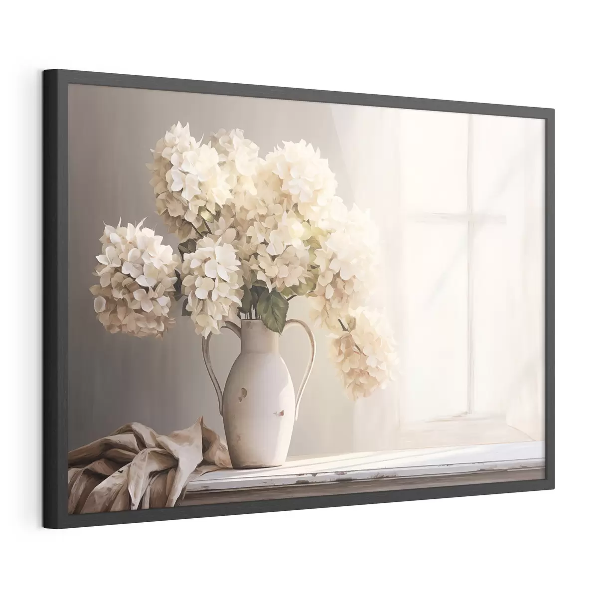 Poster Vaso con fiori sul davanzale della finestra f41762