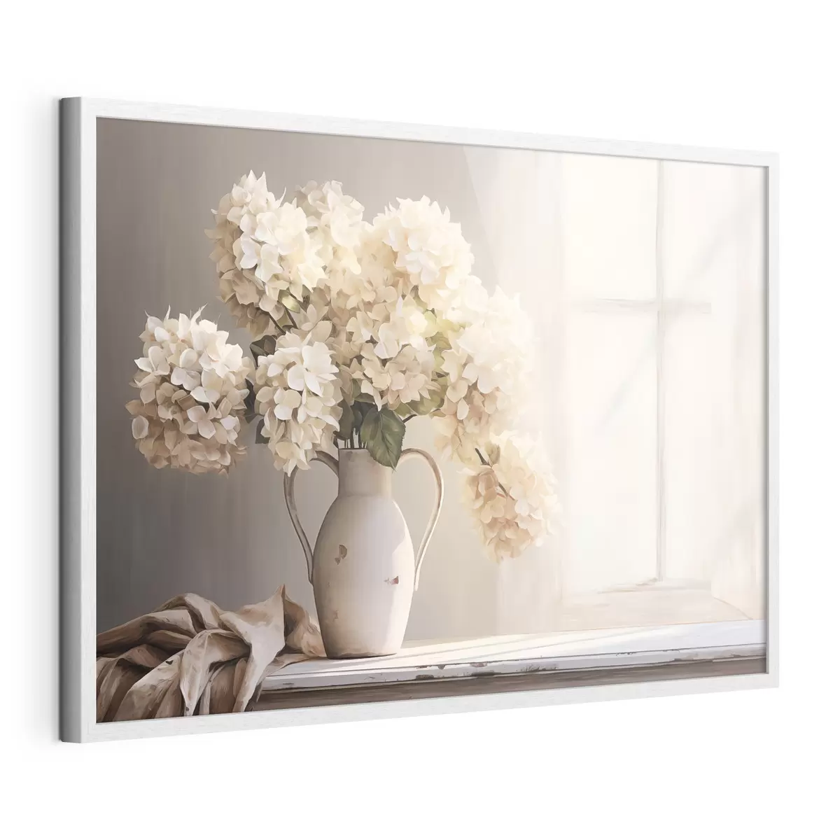 Poster Vaso con fiori sul davanzale della finestra f41762