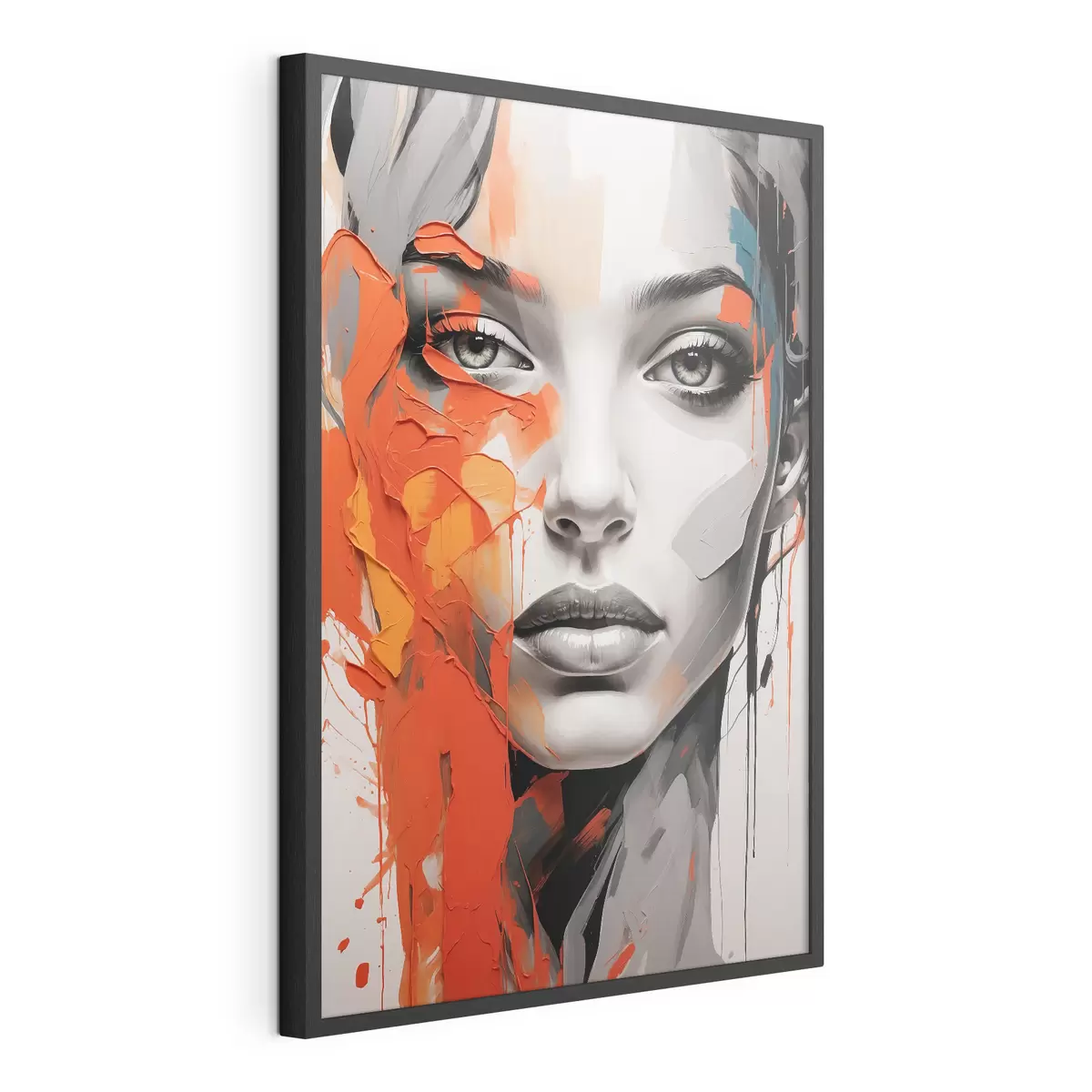Poster Volto di ragazza in stile pittura ad olio f41764