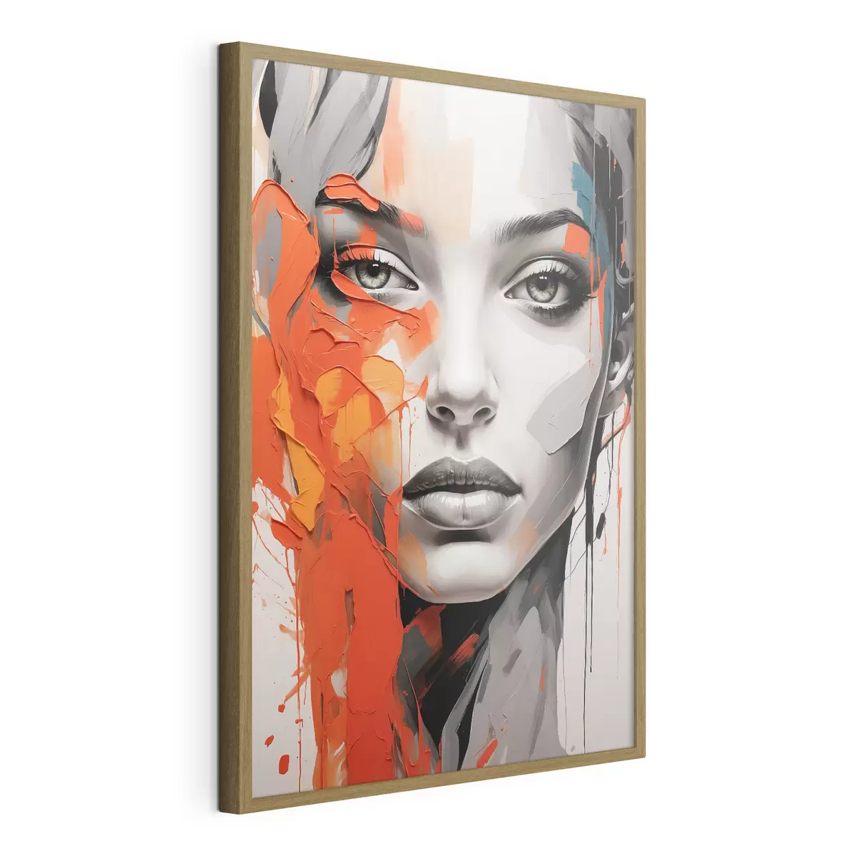Poster Volto di ragazza in stile pittura ad olio f41764
