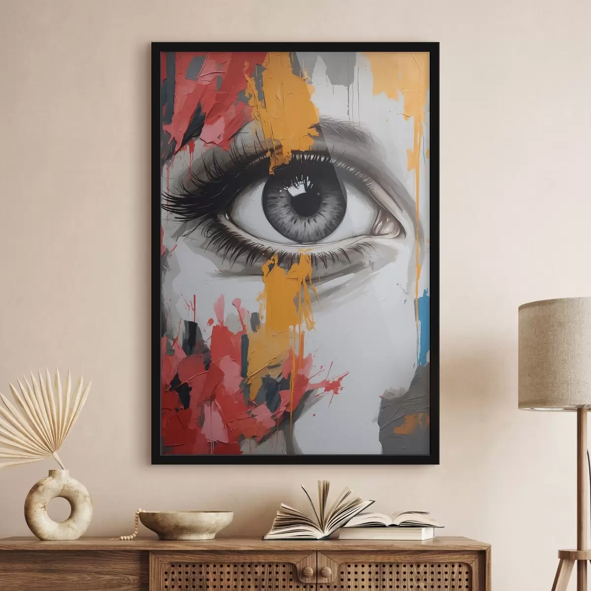 Poster Occhio di donna in stile pittura ad olio f41768
