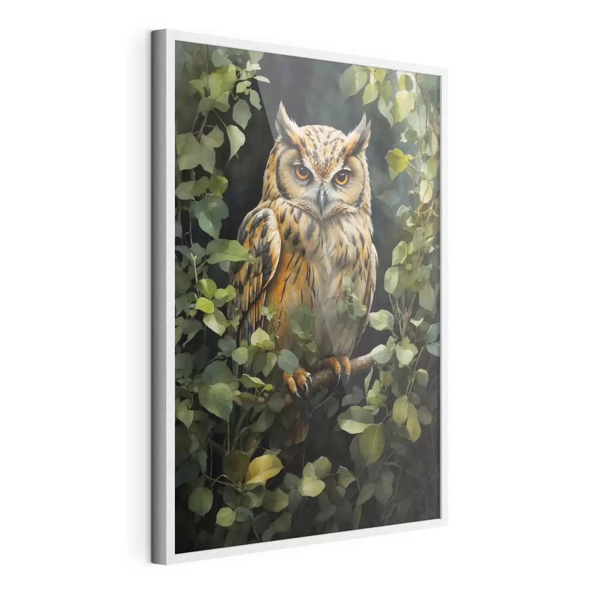 Poster Gufo su un ramo f41776