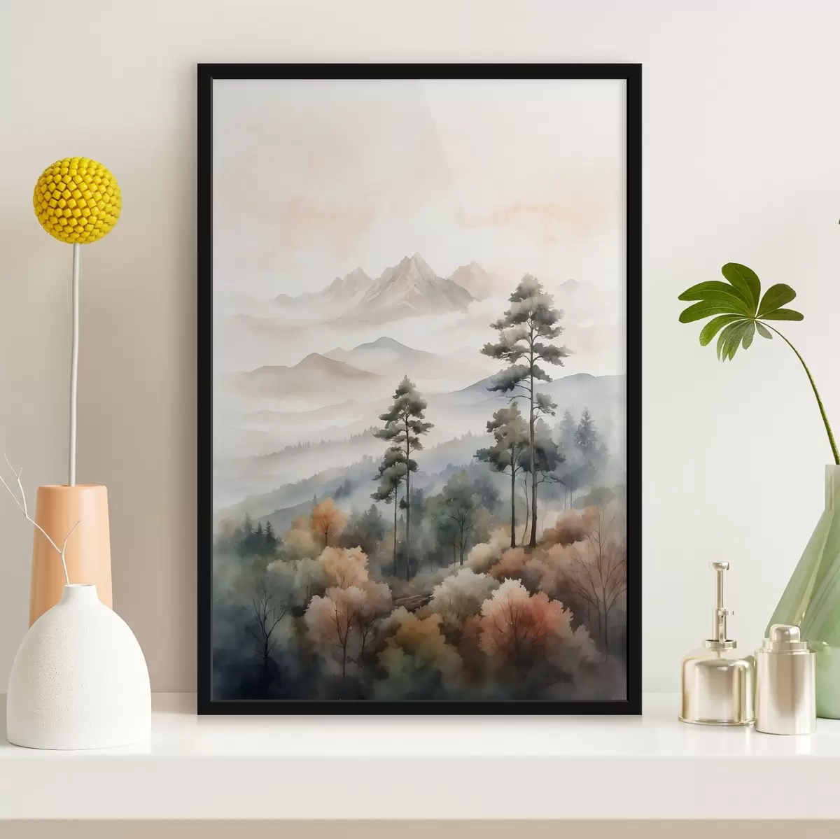 Poster Foresta nella nebbia f41780