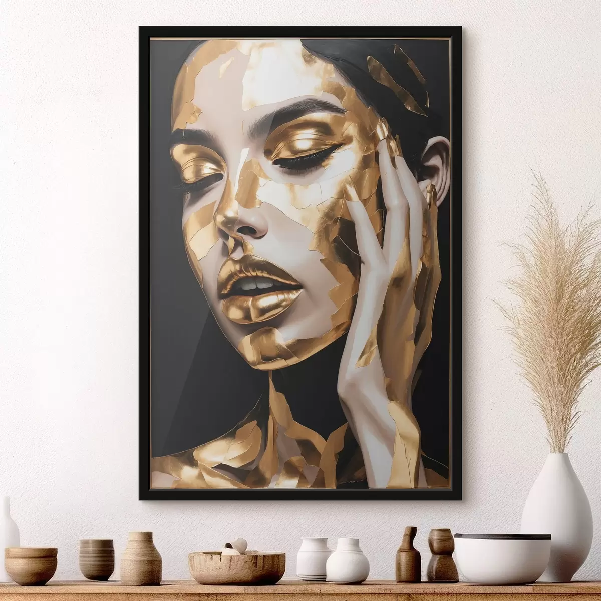 Poster Volto di ragazza in vernice f42091