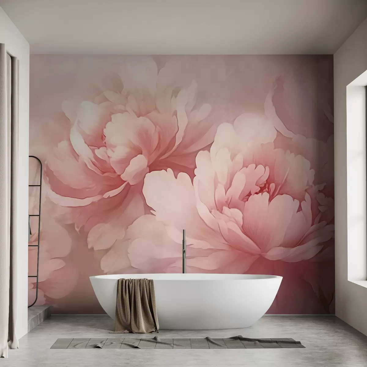 carta da parati Peonie grandi di colore rosa nr. w02603