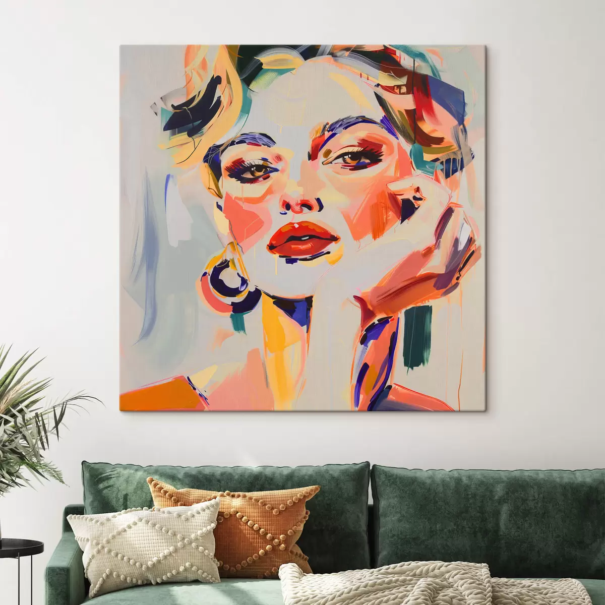 carta da parati Ritratto di donna con tratti multicolori nr. s42111