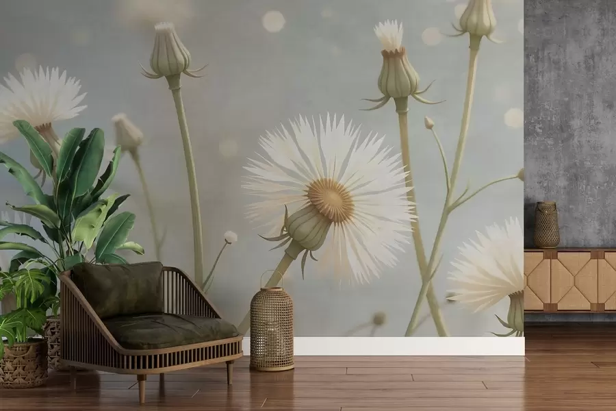 Carta da parati Floreale Dente di leone dipinto n. w02614