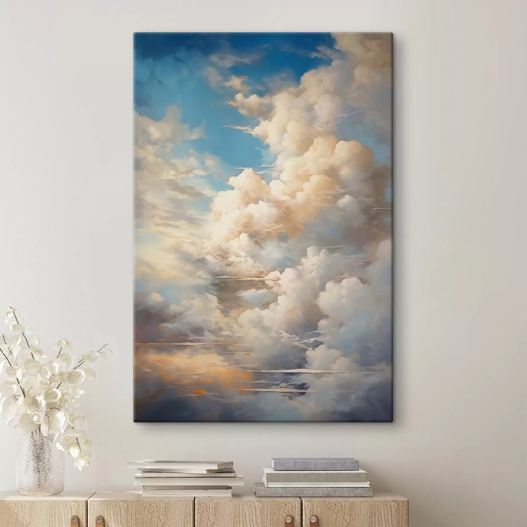 carta da parati Cielo con nuvole imitazione di pittura nr. s42145