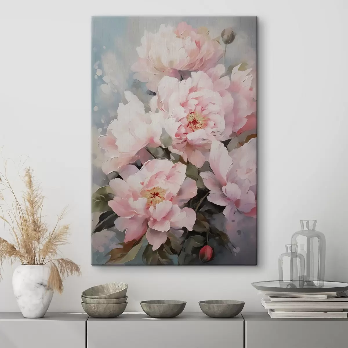 carta da parati Imitazione di peonie rosa nr. s42147