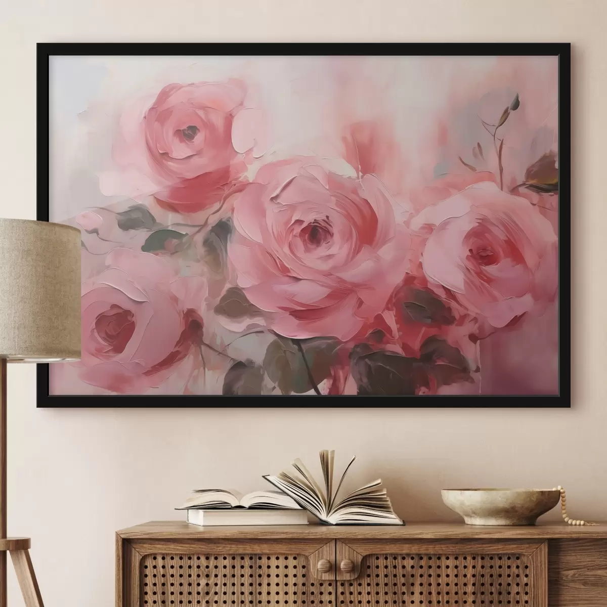 Poster Pittura astratta imitazione rose f42138
