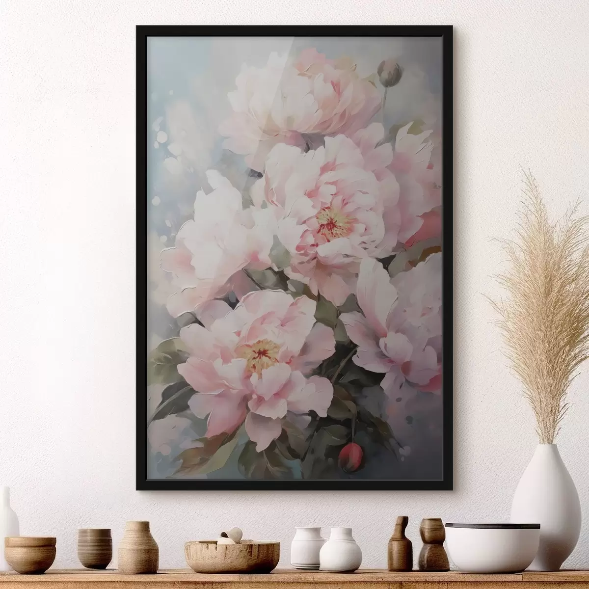 Poster Imitazione di peonie rosa f42147