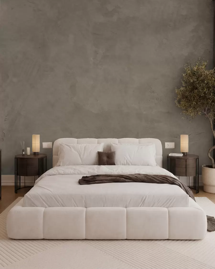 carta da parati Sfondo marrone e beige con effetto muro di cemento nr. w02553v3