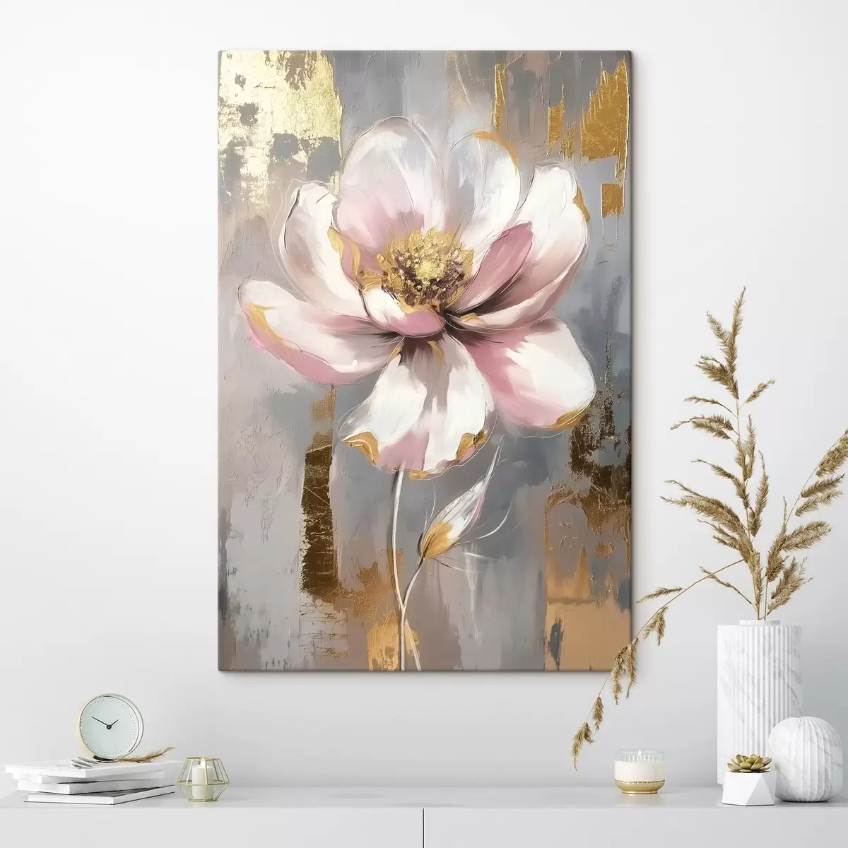 carta da parati Fiore su sfondo astratto nr. s42167