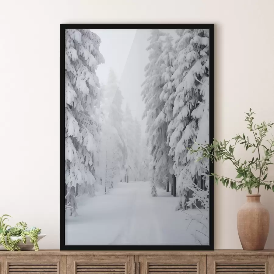 carta da parati Foresta invernale sotto la neve nr. f42153