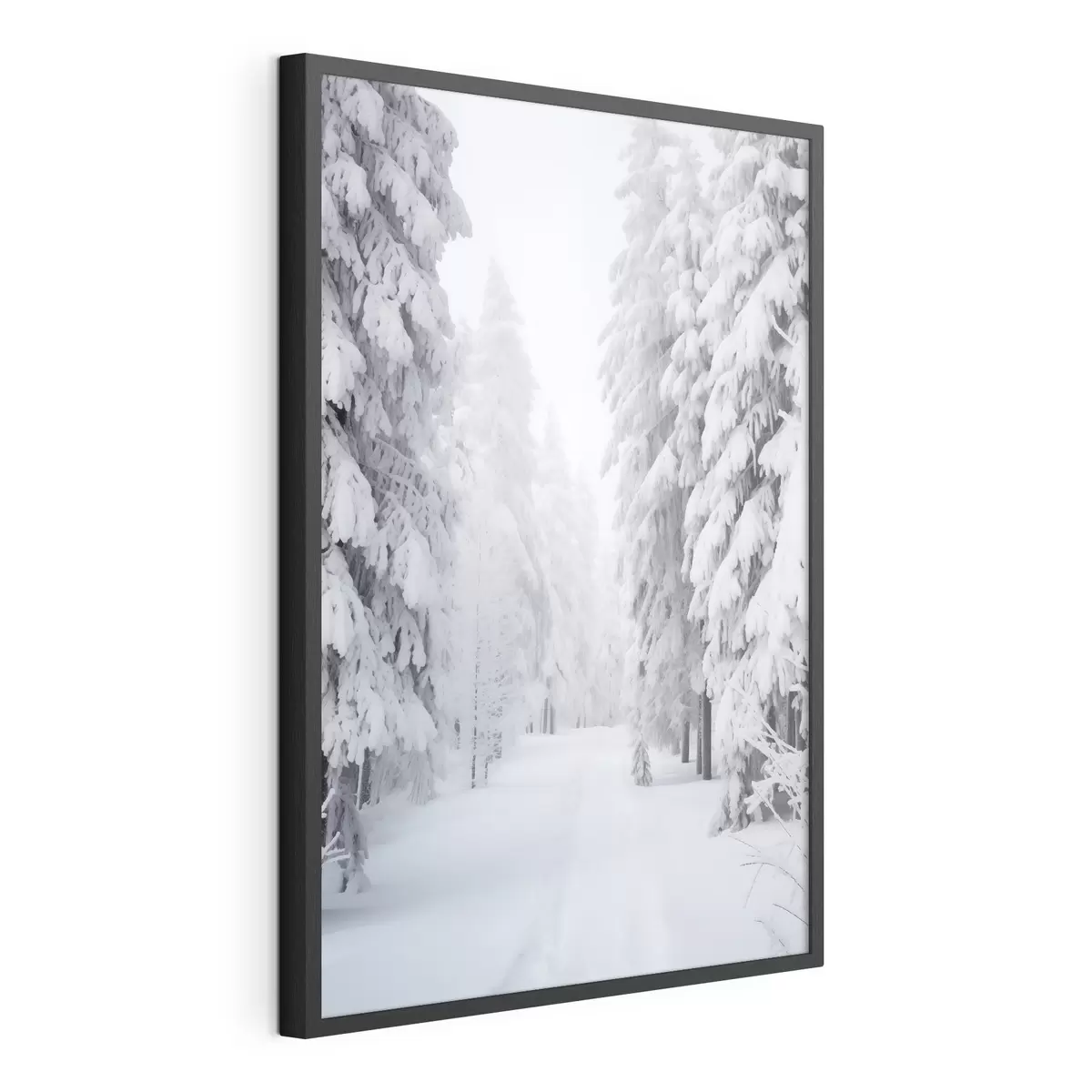 Poster Foresta invernale sotto la neve f42153