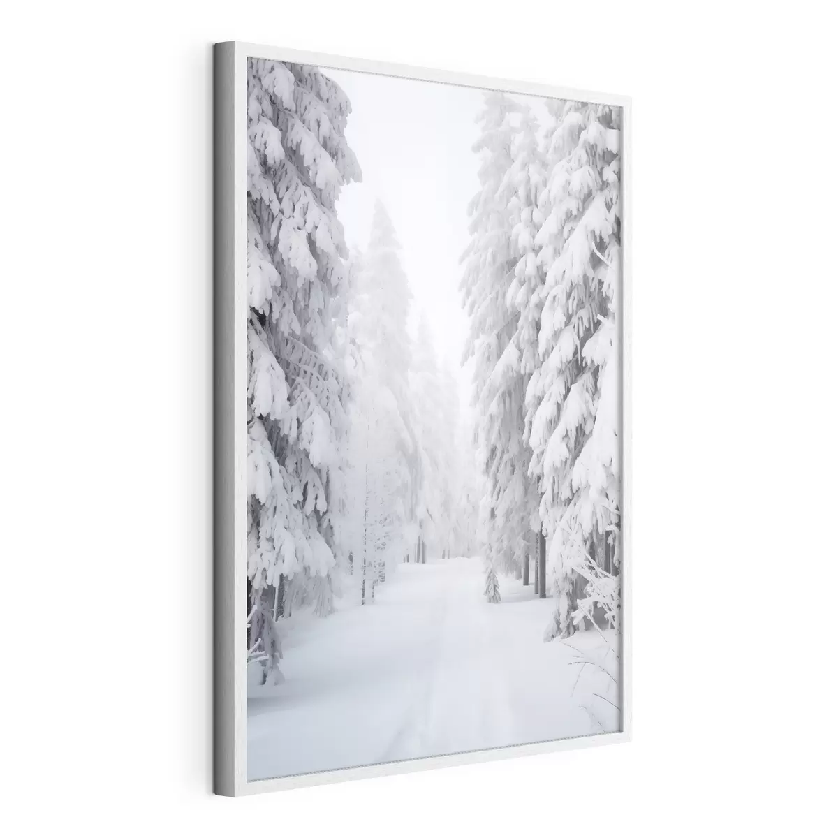 Poster Foresta invernale sotto la neve f42153
