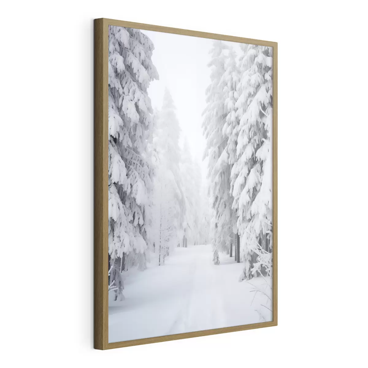 Poster Foresta invernale sotto la neve f42153