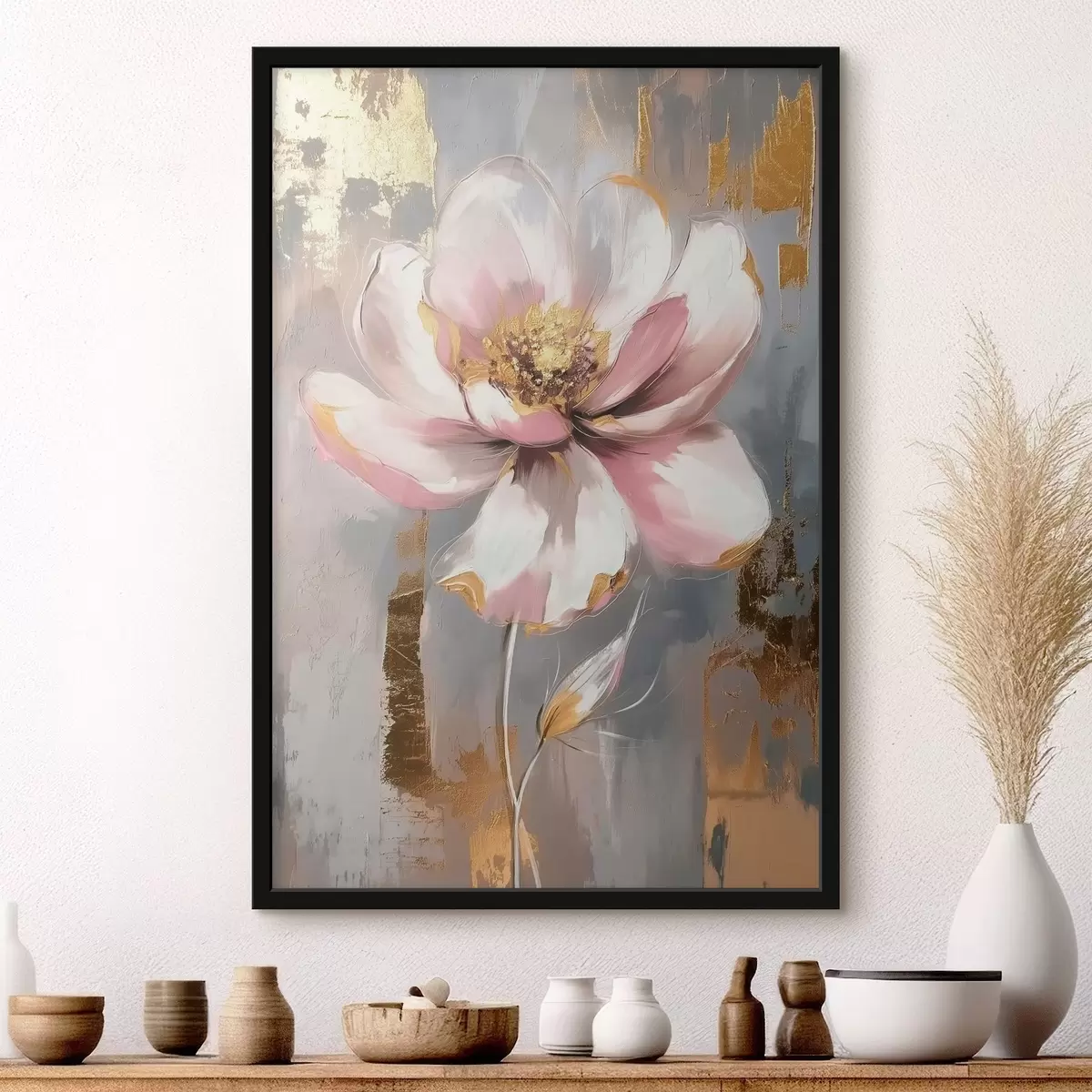 Poster Fiore su sfondo astratto f42167