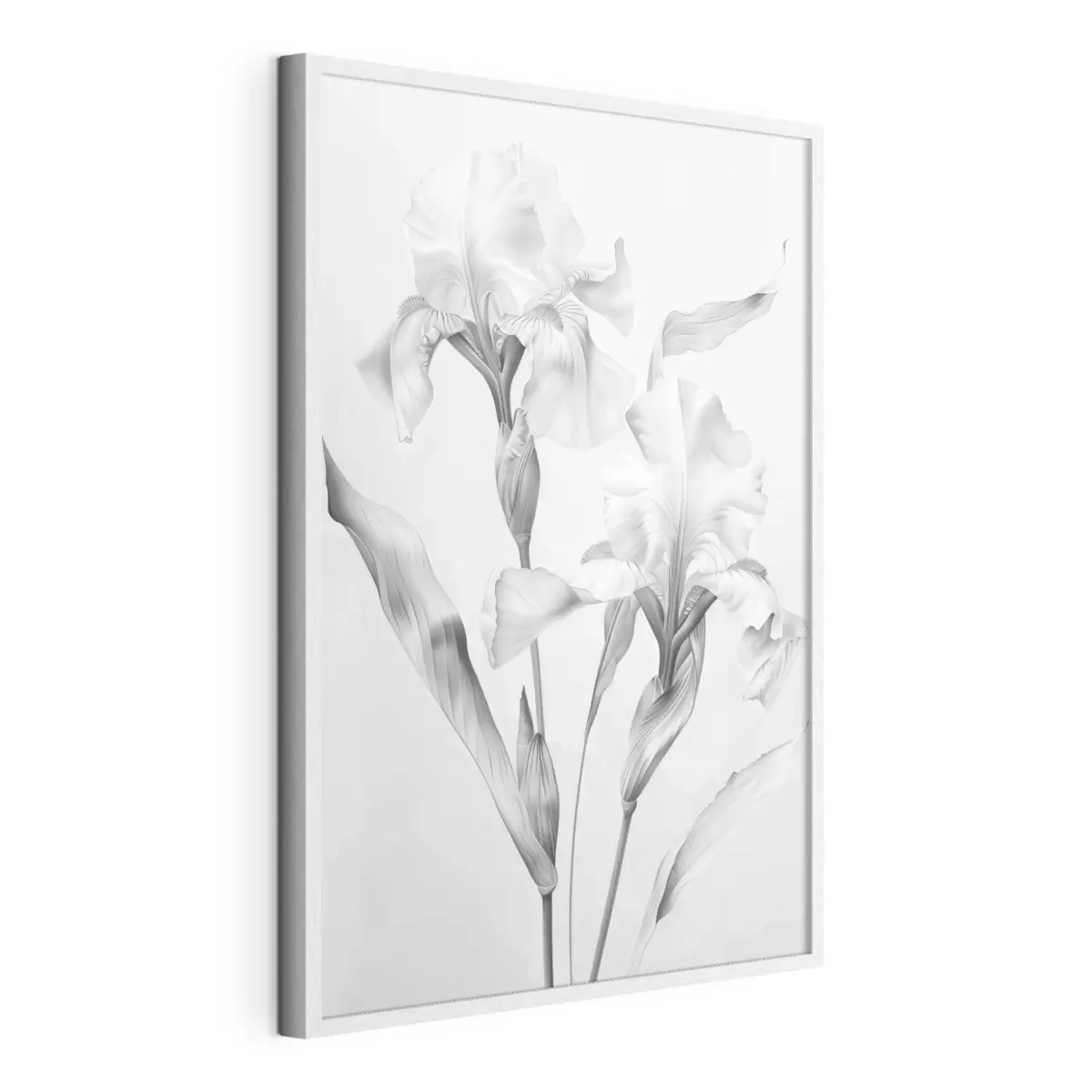 Poster Eleganti iris nei toni del bianco e del nero f42171