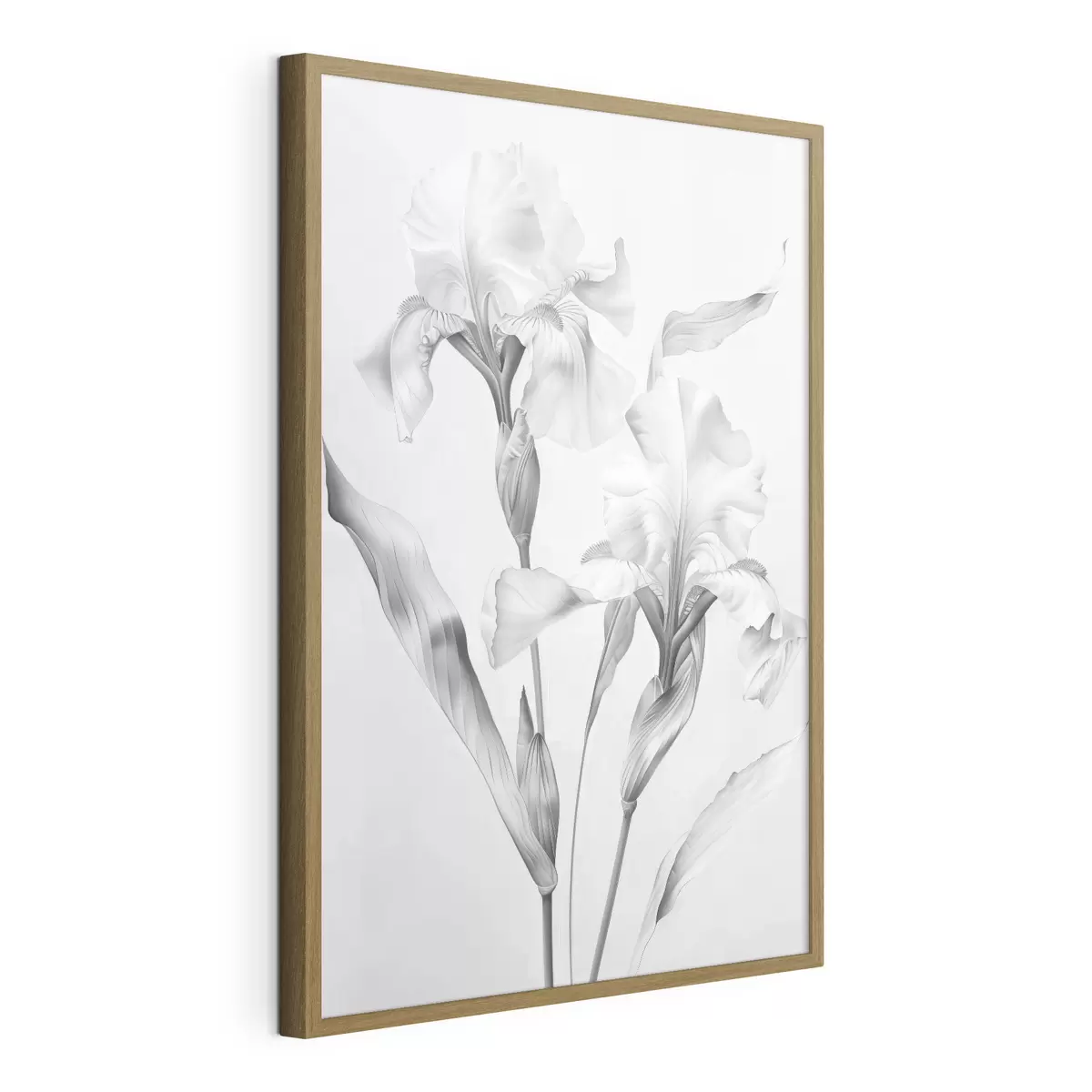 Poster Eleganti iris nei toni del bianco e del nero f42171